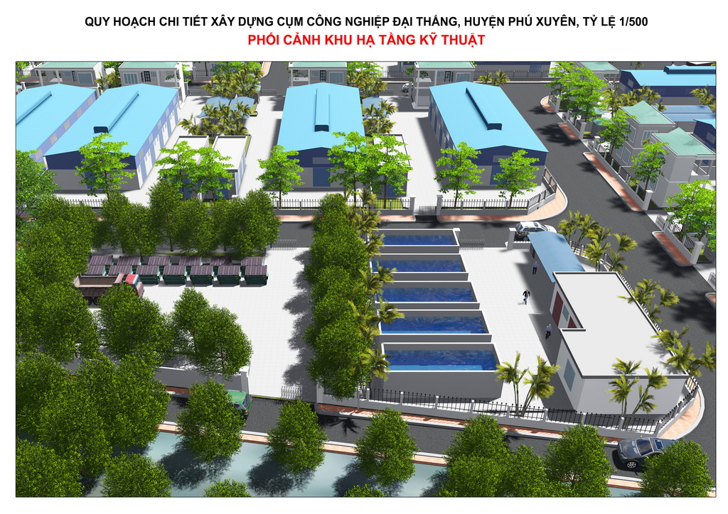 Detailed planning for construction of Dai Thang industrial cluster, Phu Xuyen district, 1/500 scale